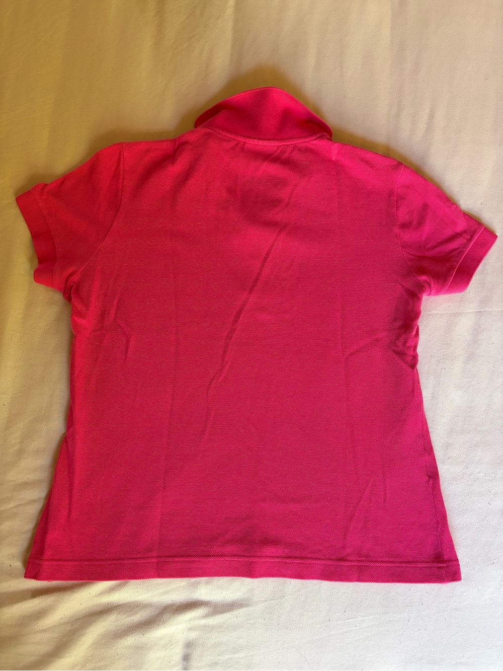 Lacoste Women’s Bright Pink Pique Polo (size 42/small) - Picture 6 of 8